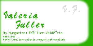 valeria fuller business card